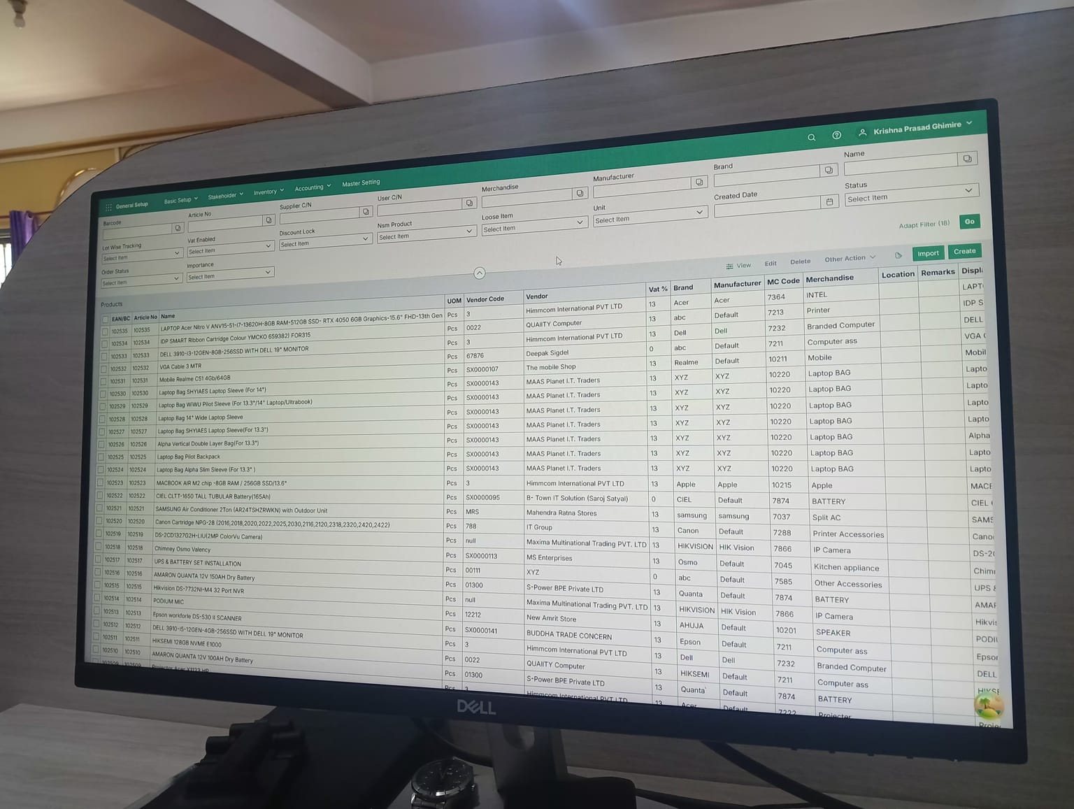Lekhastra inventory dashboard